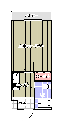 FLAT1　肘井　間取り